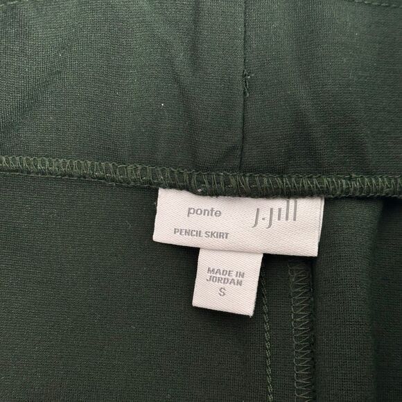 J. Jill Ponte Knit Pencil Skirt Small Forest Green - Picture 5 of 9